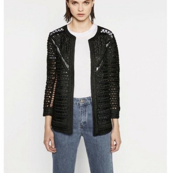 Zara Knit Crochet Cardigan jacket - Picture 1 of 11